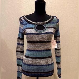Free People Striped sweater. Size SM.  NWT
